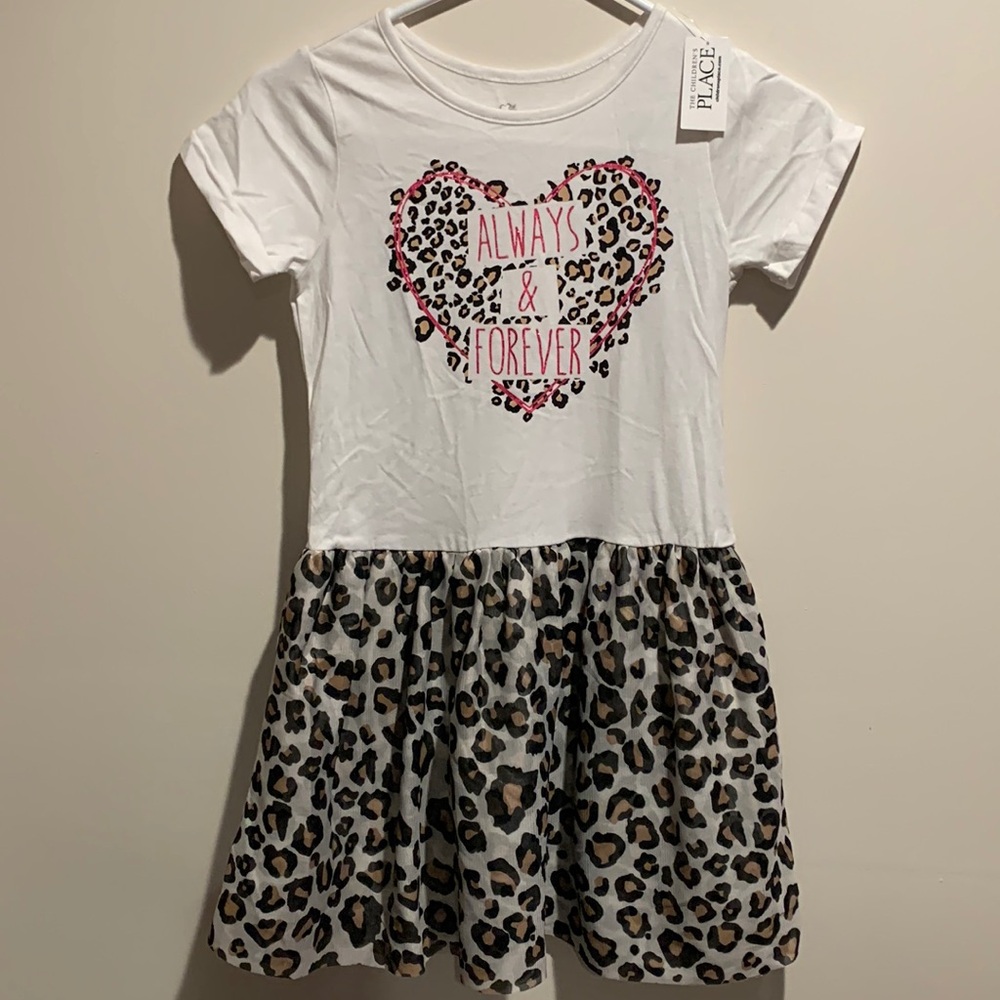 Childrens Place Cheetah Dress “Always & Forever”